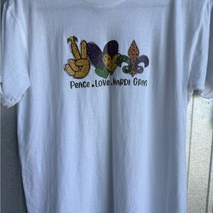 Gildan White Mardi Gras Kids T-Shirt